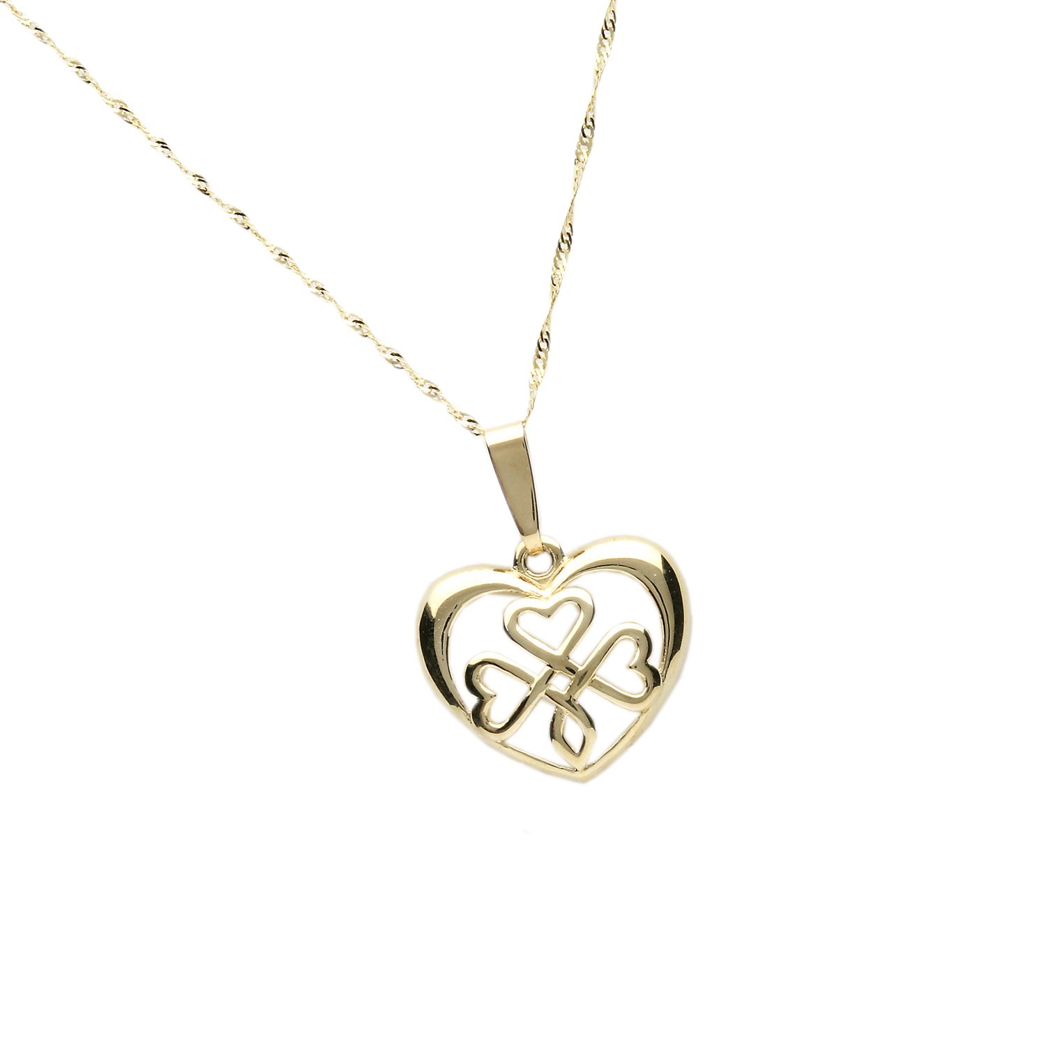 Gold Celtic Heart Pendant